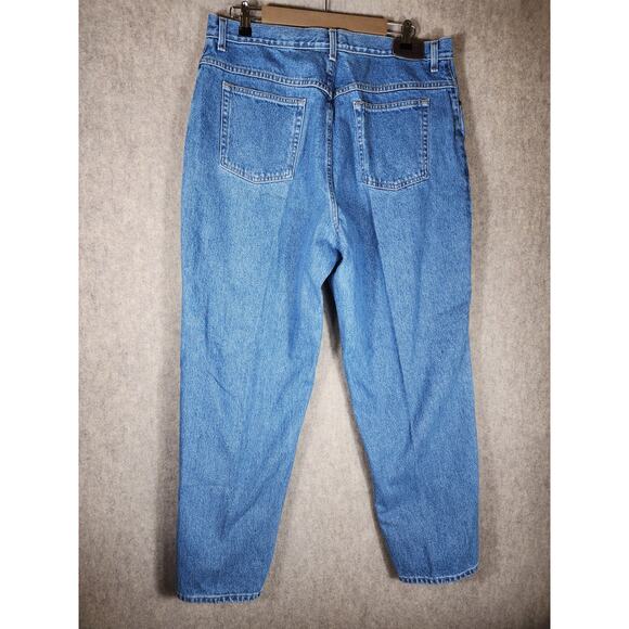 L.L. BEAN Women's Medium/Light Wash Heavy Straight Leg Jeans SZ 20T - Picture 2 of 8